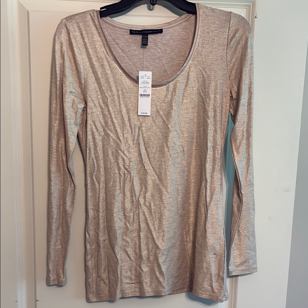 Nwt Women's Gold Long Sleeve Top